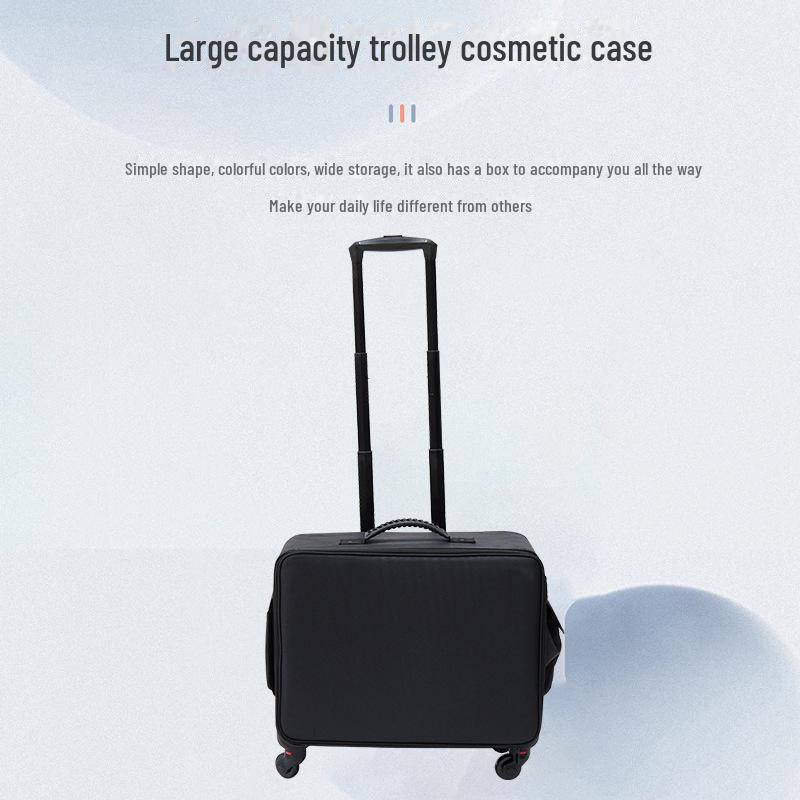 Large Capacity Portable Makeup Artist Trolley Case for Beauty and Nail Tools
