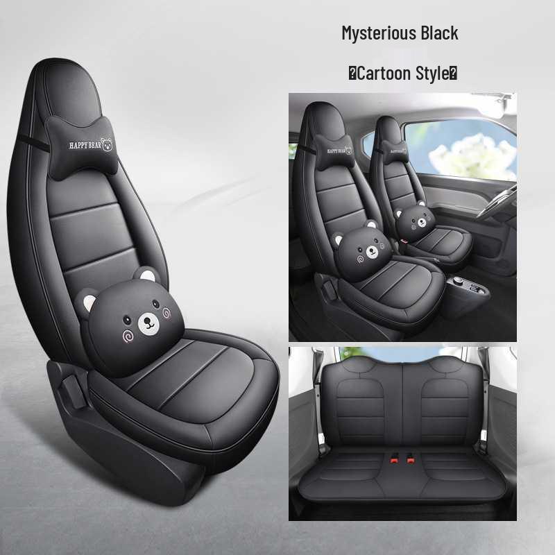 Wuling Mini Cute Leather Car Seat Cover - All-Season Universal Fit