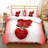 3d Bedding Duvet Cover Set 2/3 Pcs Happy Valentine's Day Bedroom Set Beddings Red Rose Days Bedclothes Jogo De Cama Bed Set Hot