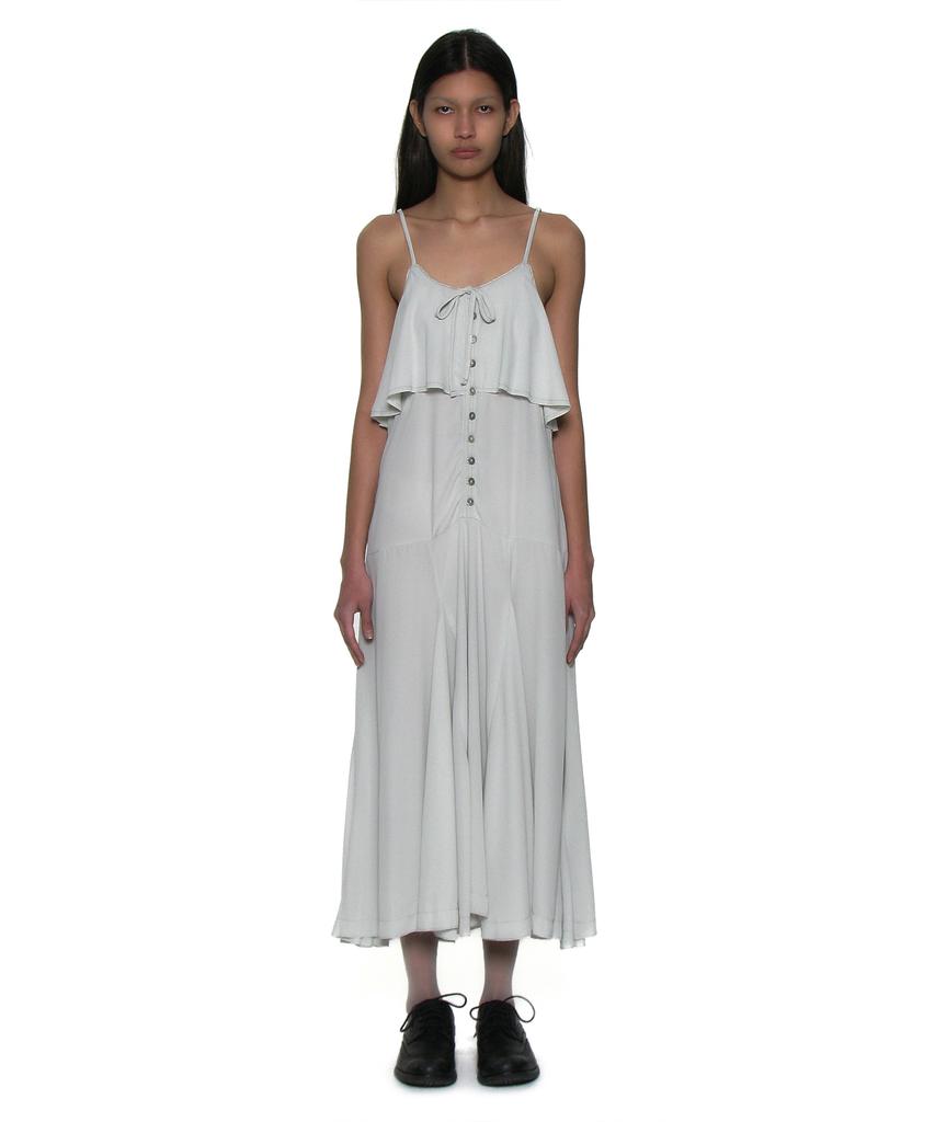 Partimento Woman Ruffle Lace Trim Flare Slip Dress_Mint