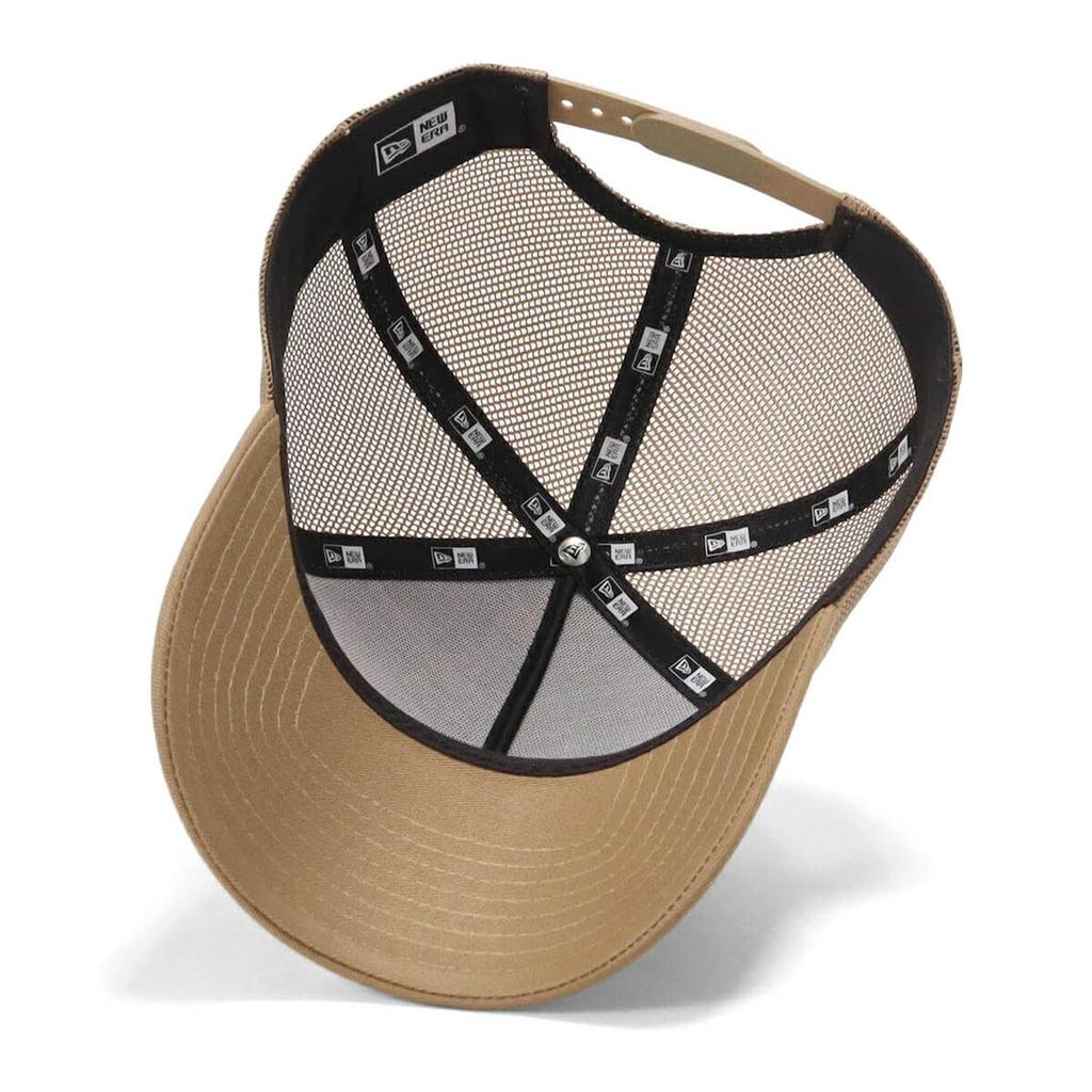 Newera Сетчатая кепка 9FORTY Trucker 14550991 N010AT465 хаки бежевый БЕСПЛАТНАЯ ЧЕРНАЯ НАШИВКА ONSPOTZ Изготовленная на заказ кепка Kyu Forty A Frame унисекс летняя солнцезащитная УФ-защита