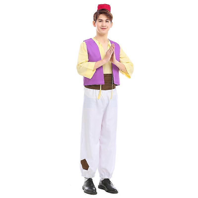 Mens Arabian Prince Costume Aladdin Street Rat Suits