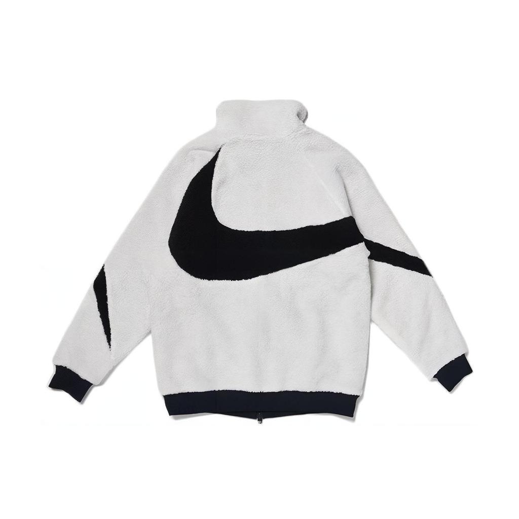 Nike Реверсивная флисовая куртка с большим свушем Азиатский размер Белый Черный BQ6546-114