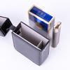 PU Leather Flip Top Cigarette Case, Portable Scratch Protective Storage Box Lighter Pocket Holder, Durable Practical Organizer