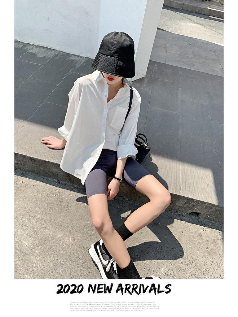 Colorful Women's Shark Print Summer Cycling Shorts