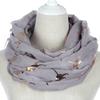 Polyester Cat Print Scarf with Frayed Hem Shawl Wrap Creative Gift Animal Scarf