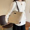 Cotton Linen Minimalist Tote Bag With Zipper Closure For Everyday Carry
