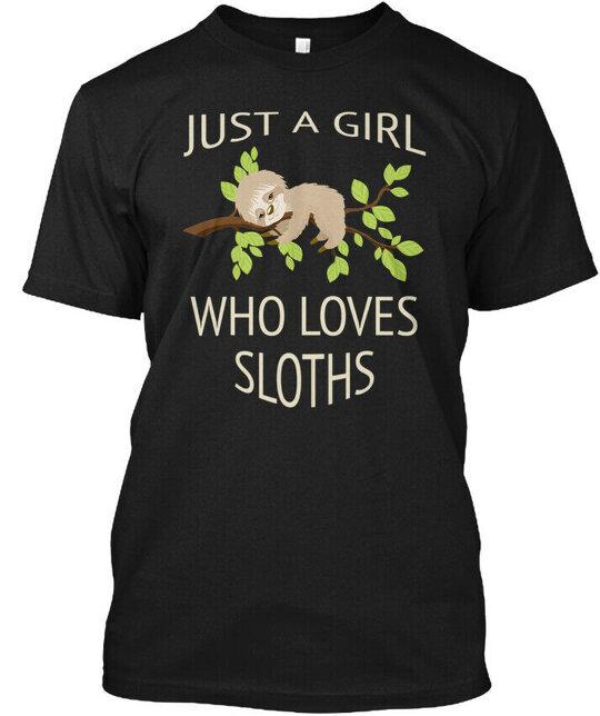 Just A Girl Who Loves Sloths Funny Unisex TShirt Size S To 5xl