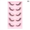 5Pairs Cat Eye 3D Mink Lashes Natural Eyelashes Winged End Eye Elongated False Eyelashes Lashes Extension