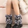 Women Furs Leg Warmer Party Costumes Winter Furry Long Boot Cuffs Fuzzy Shoe Cover Holiday Festival Performances Play