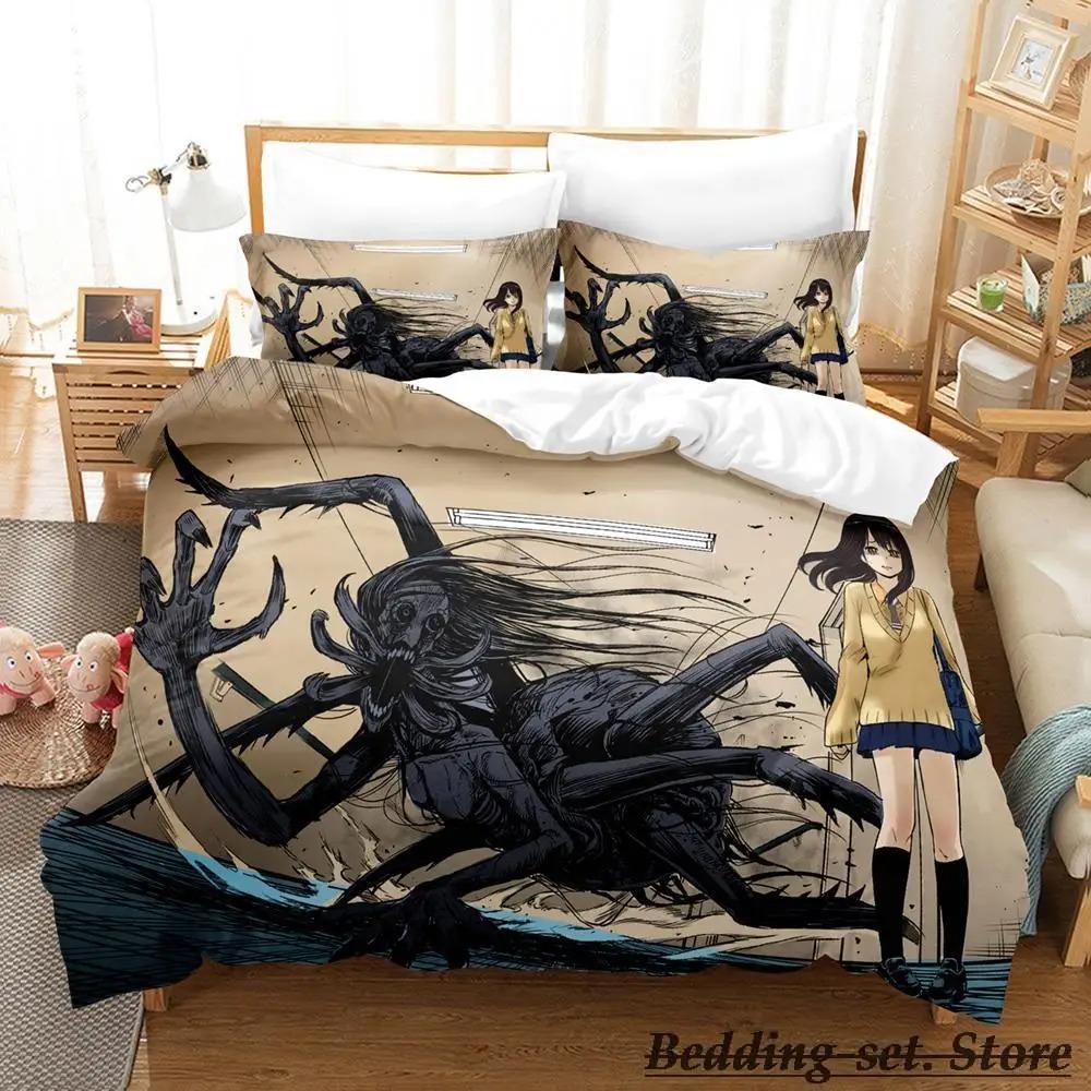 Mieruko chan Комплект постельного белья Single Twin Full Queen King Size Комплект постельного белья Adult Kid Bedroom Duvetcover Sets Anime Parure de lit Bed