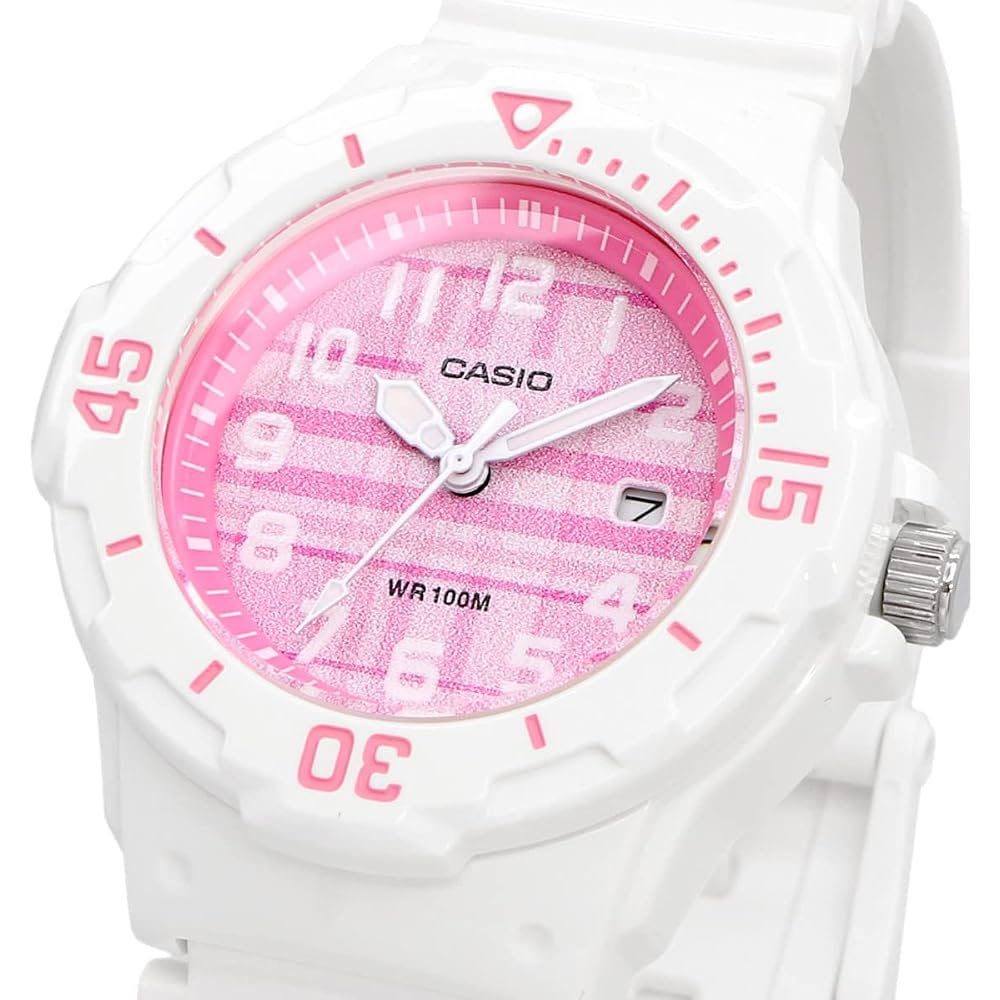 [Casio] CASIO Аналоговые часы LRW-200H-4CV Женские/Детские Дешевые Casio Глянцевый Белый x Розовый Клетчатый Узор Модель для Зарубежного Рынка [Параллельный Импорт]