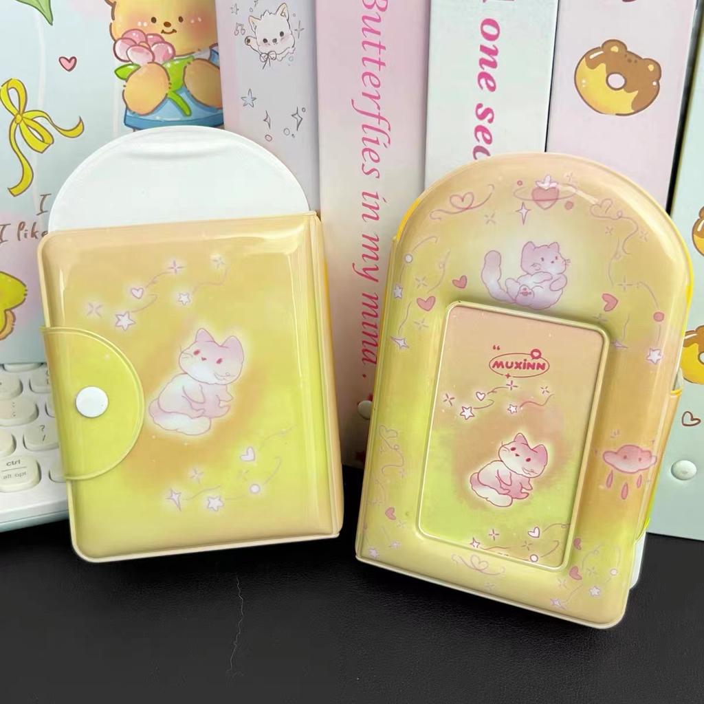 Summer Puppy Soda PVC Photocard Album 3 Inch Kpop Idol Card Binder Cute Animal Mini Photo Album 32 Pockets for Sweet Girls Gifts
