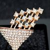 Shape Brooch Women Shining Rhinestone Alloy Pin Clothing Bags Backpacks
