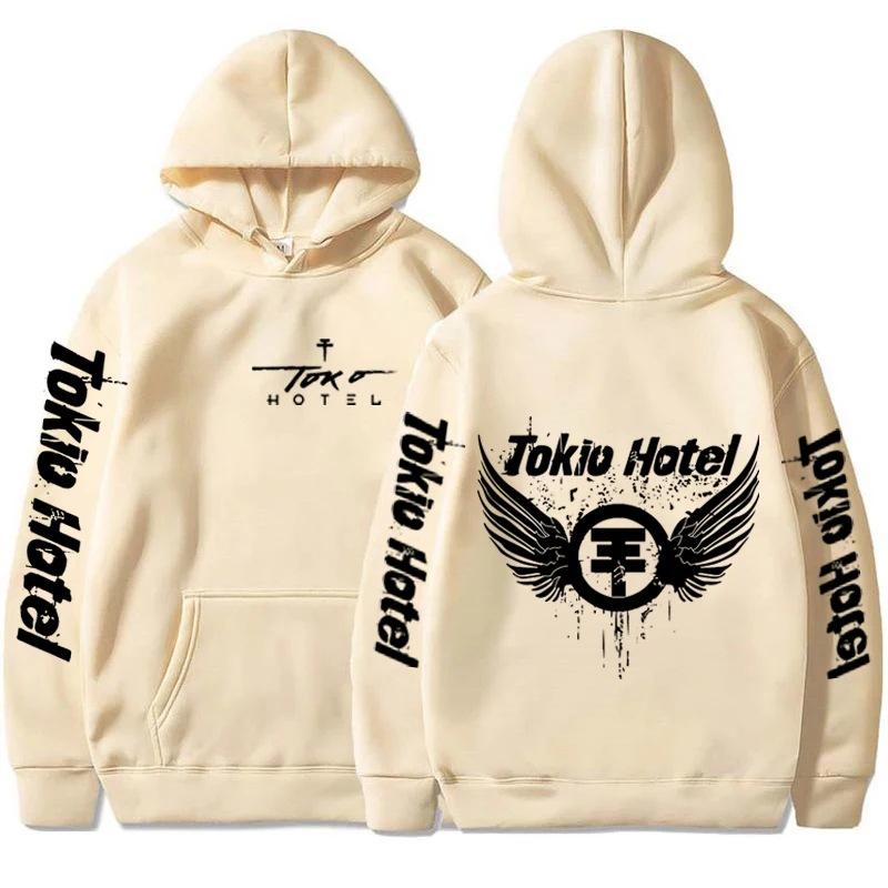 Новые толстовки Tokio Hotel Толстовки Толстовки Tokio Унисекс Осень Зима Флис Уличная одежда Топы