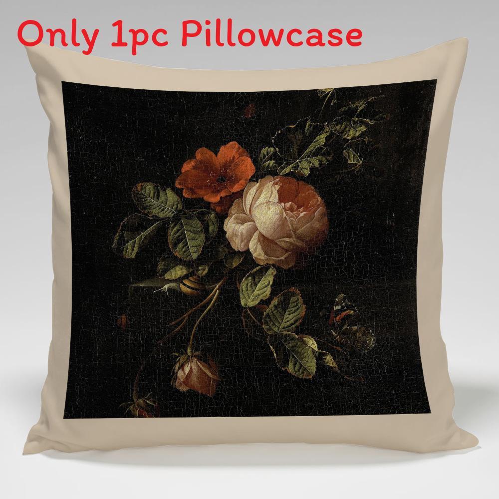 Retro American Style Throw Pillowcase With Linen Fabric For Lounge And Couch Decor