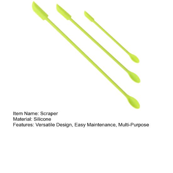 3Pcs Silicone Spatula Set Mini Jar Scraper Small Makeup Lotion Stirrer Mini Spatula for Jars Cosmetics Creams