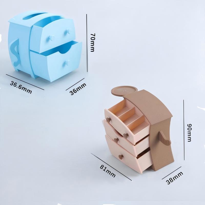 Cute Cartoon Miniature Storage Cabinet 1/12 Dollhouse Furniture Model for DIY Kids Playhouse Setting