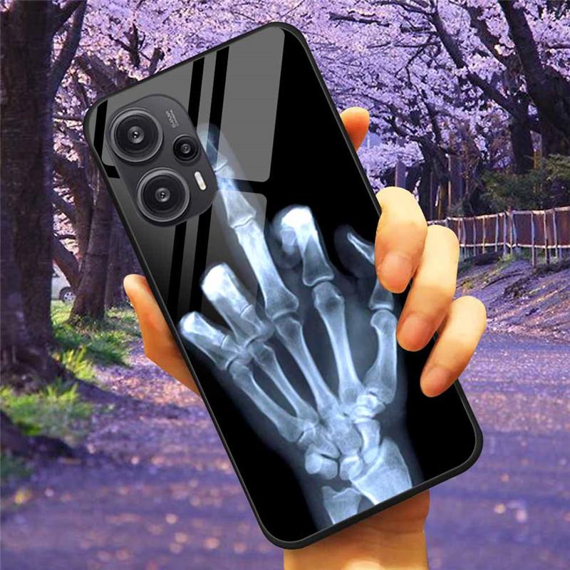 Для Xiaomi Poco F5 5G / F5Pro Чехол Закаленное Стекло Озеро Луна Жесткая Защитная Крышка для POCO F5 Pro Capas Funda на PocoF5 Роскошный Coque