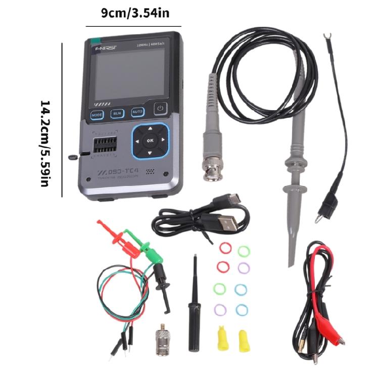 DSO-TC4 Digital Oscilloscope integrate Transistors, Diode,Capacitors Testing for DIY Electronics Projects with Test Hook