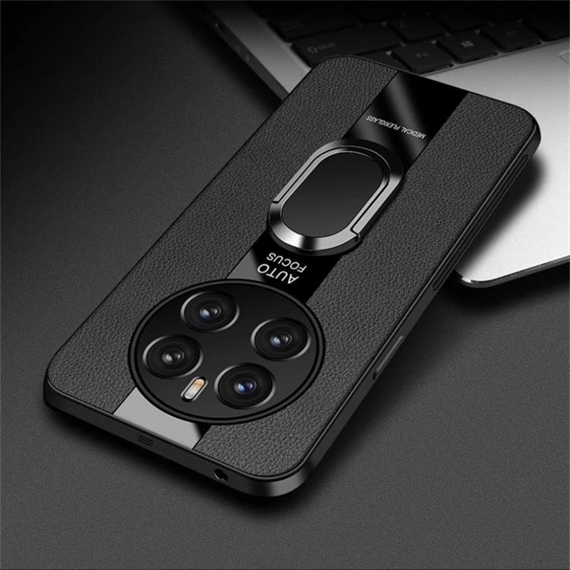 Для Huawei Honor 200 Pro чехол с магнитным кольцом, задняя крышка для телефона Huawei Honor 200Pro 100 90 lITE, роскошный кожаный чехол, силиконовый противоударный бампер