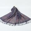 Ethnic Style Women Jacquard Scarf Cotton Print Long Wrap Shawl Casual Fringed Scarves