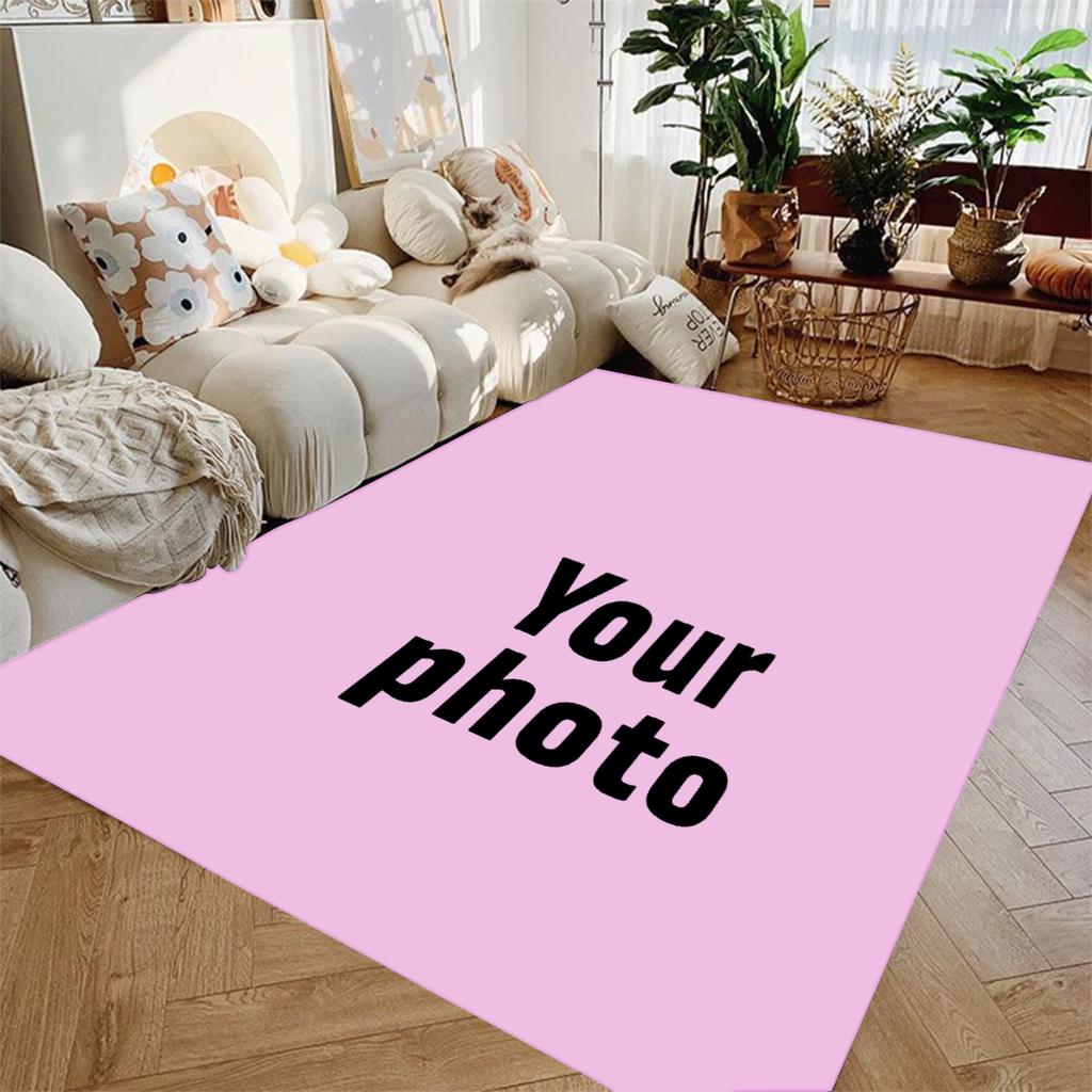 Custom Photo Carpet Large Carpet Personalized Rug Soft Flannel Custom Rug For Home Decor Sofa Carpet Birthday Gifts Home Decor