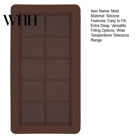Food Grade Chocolate Mold 1/2Pcs Large Deep Silicone Candy Molds for Stuffed Bars Homemade Chocolates BPA-Free Easy to Clean High Temp Tolerance