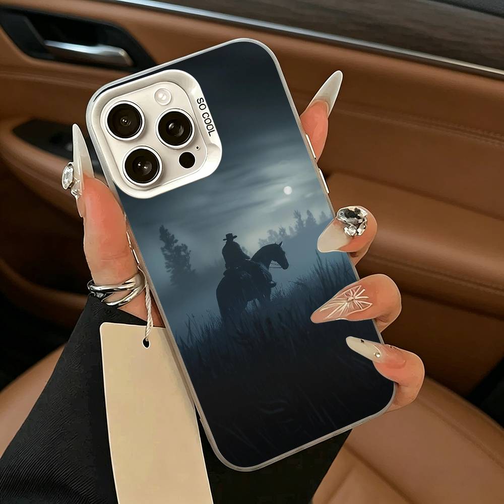 R-Красный Чехол для телефона Red Dead Redemption RDR 2 Для IPhone 17 Air 16 15 14 13 12 11 Pro Max Белый Серебристый Жесткий Чехол