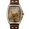 New Men's Mechanical Skin with Riveted Buckle Fashion Men's Bronze Watch
