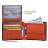 Мужской кожаный кошелек Kyle коричневый/оранжевый