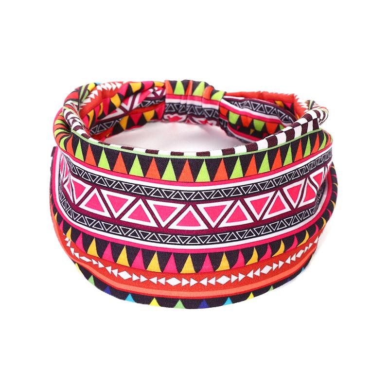 Модная хлопковая эластичная повязка на голову с африканским узором и принтом в виде крученой резинки для волос, широкие повязки для волос, бандана, тюрбан, повязка на голову