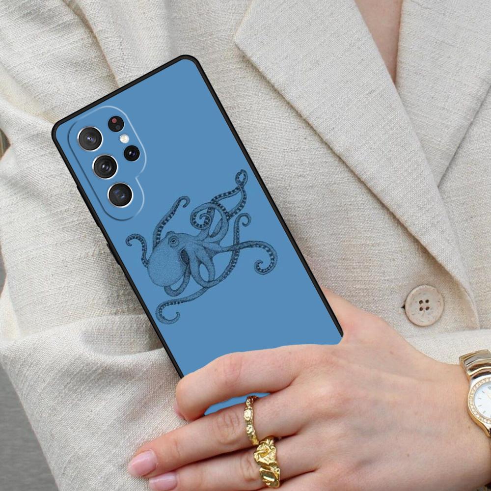 Marine Life Ocean Octopus SOFT Cell Phone Case for Samsung Galaxy S26 Ultra S25 S24 S23 S22 S21 S20 Note10 Cover