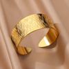 Stainless Steel Wide Bangles for Women Luxury Gold Color Chunky Flower Cuff Bangle Bracelet Femme Vintage Wedding Jewelry Gifts