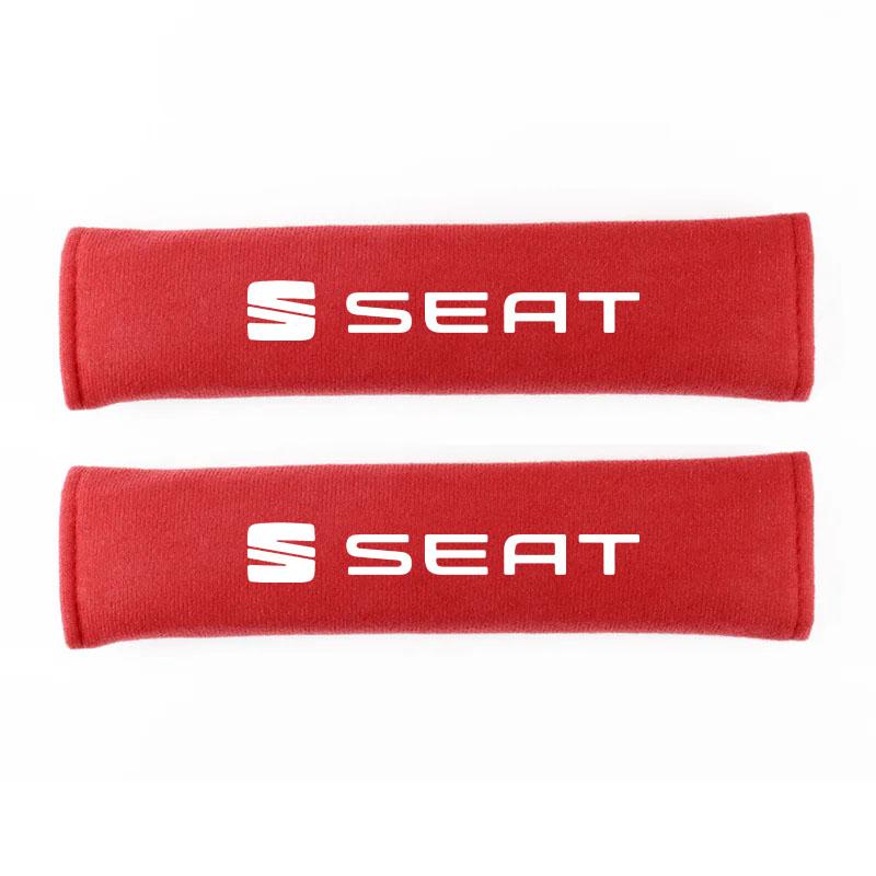 ADS1 2Pcs Car Seat Belt Protection Shoulder Pad Covers For Seat Leon Ateca Arona Altea ltea Toledo Tarraco Auto Accessories