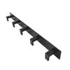 Wall towel rack with 5 hooks - black