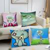 Анимация Сквидварда Тентаклса S-Губка Боб S-Квадратные Штаны Наволочка Квадратная Подушка Спальня Диван Досуг Гостиная Домашнее Украшение