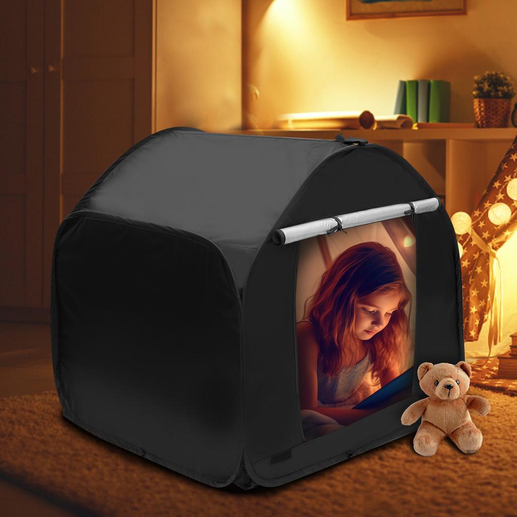 Sensory Tent Foldable Pop Up Tent Portable Oxford Fabric Black Out Kids Indoor Tent for Autistic Children Helps Improve Focus