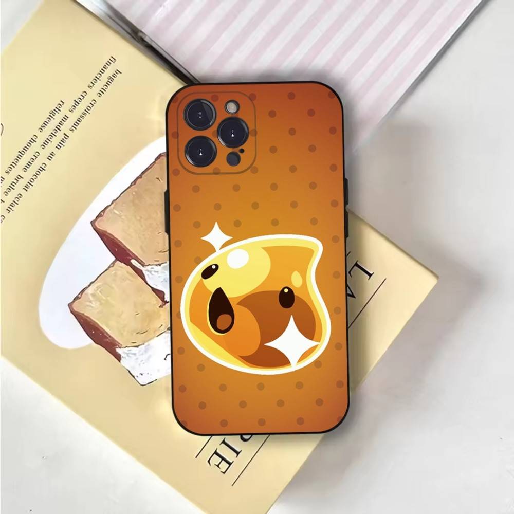 Чехол для телефона S-Slime Rancher Чехол для телефона для iPhone 16,15,14,13,12,11,Pro,X,XS,Max,XR,Plus,Mini Мягкий черный чехол