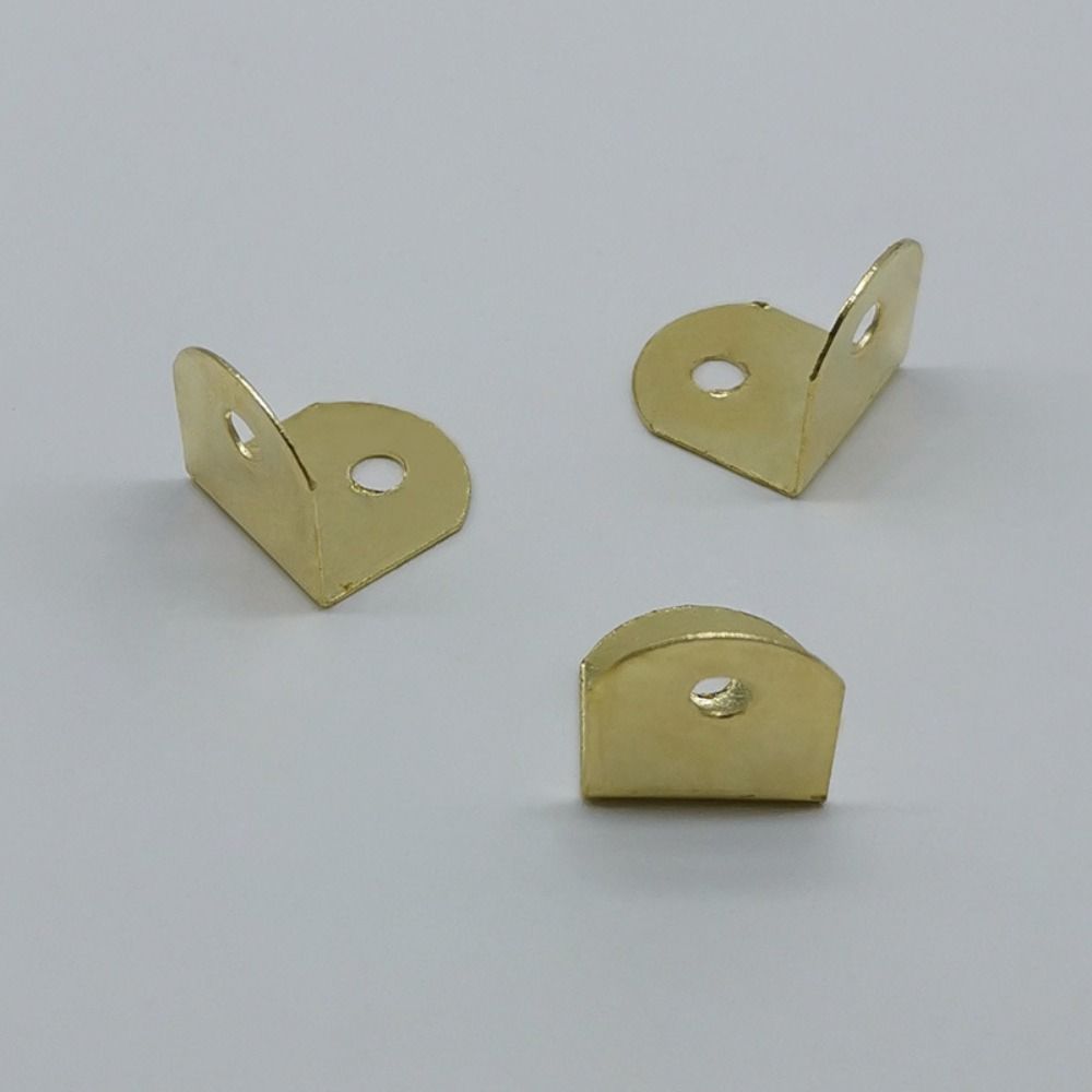 100 шт. Золотые нержавеющие угловые кронштейны Маленькие мини-формы Кронштейны для картин Шкаф Ширма Стена