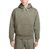 Nike Solo Swoosh FW24 Solid Color Fleece Pullover Hoodie Long Sleeve Men Hoodies Light-Army-Green White DX1355320