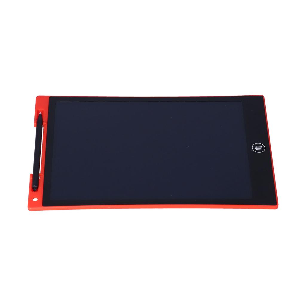 LCD Writing Tablet 10in Full Screen Replaceable Button Battery Red Portable Handwriting Pad for Kids