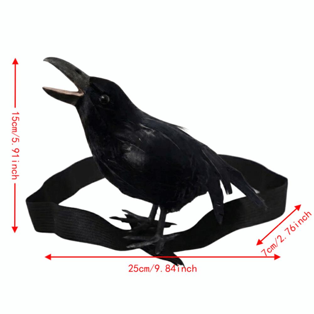with Shoulder Strap Lifelike Crow Realistic Cosplay Costume Halloween Simulation Crow  Party