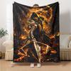 Mortal Kombat Print Flannel Blanket High Quality Warm Comfortable Cover for All Seasons Perfect for Gifts Home Decor