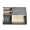 Protective Men's Valet Tray PU Leather Display Storage Tray Durable Desk Organizer Box  Keys