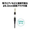 Audio-Technica Headphones Wired ATH-AVC500 Cable 3m6.3mm Standard3.5mm Mini Connection Black