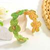 Colorful Raffia Grass Bracelet Vintage Hand Ring Handmade Woven Flower Bangle  Unisex