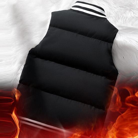 Осенне-зимний мужской жилет, ветрозащитный жилет с воротником-стойкой, свободная куртка без рукавов с хлопковой подкладкой для повседневной носки