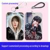 Держатель для карт BTS Jungkook: Защитный чехол со сдвижной крышкой для студенческих билетов, проездных, карт для оплаты питания, карт доступа и школьных карт.