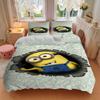3Pcs Despicable Minion Breakthrough Bedding Sets For All Sizes New 3D Printed Bed Cover Comforter Duvet Cover Pillowcase Bedroom Decoration